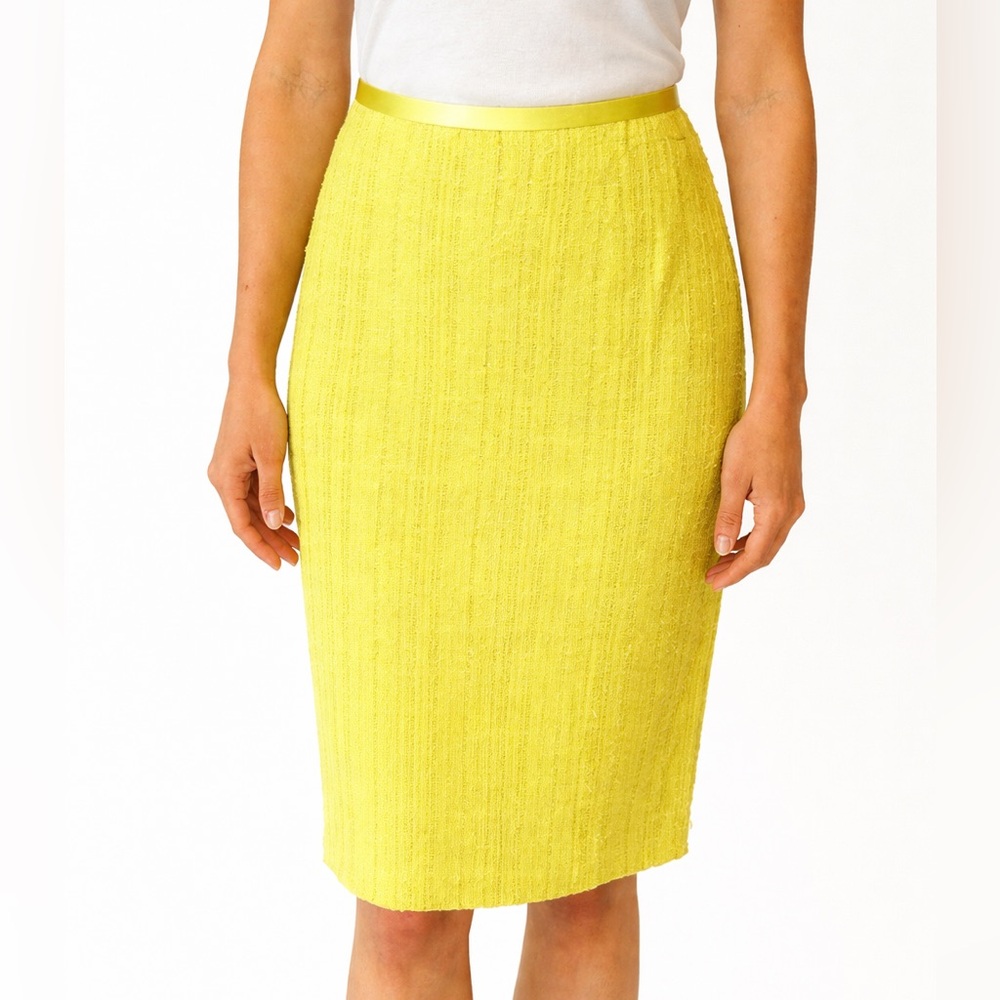 Renato Nucci Lime Green Tweed Skirt 25” Waist